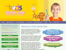 Tablet Screenshot of kidsdentalcare.com